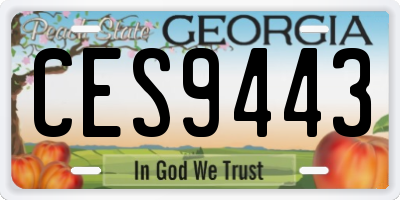 GA license plate CES9443