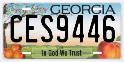 GA license plate CES9446