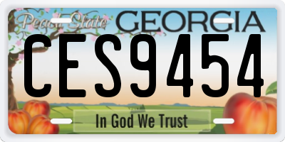 GA license plate CES9454