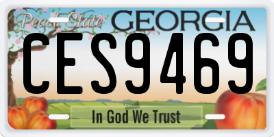 GA license plate CES9469