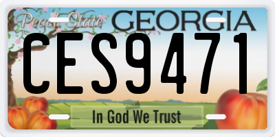 GA license plate CES9471