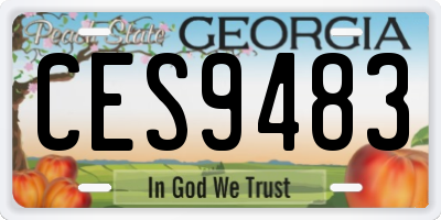 GA license plate CES9483