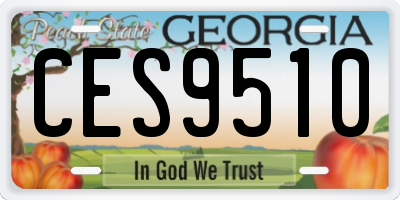 GA license plate CES9510