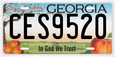 GA license plate CES9520