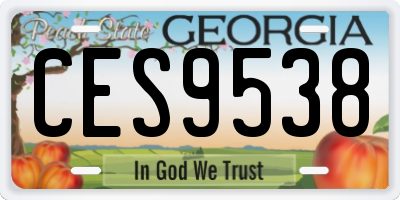 GA license plate CES9538