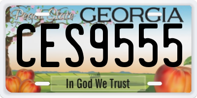 GA license plate CES9555