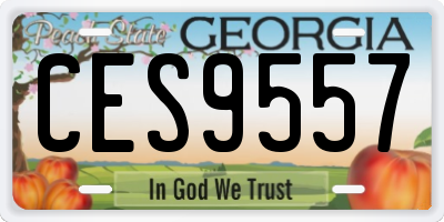 GA license plate CES9557