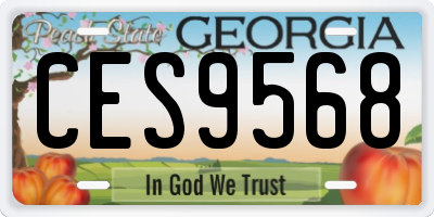 GA license plate CES9568