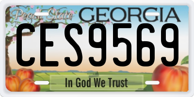 GA license plate CES9569