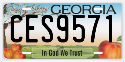 GA license plate CES9571