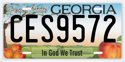 GA license plate CES9572