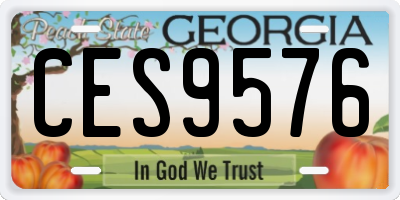 GA license plate CES9576