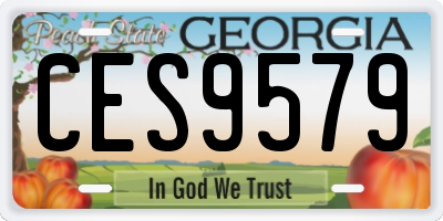 GA license plate CES9579