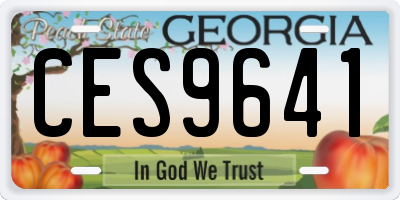 GA license plate CES9641
