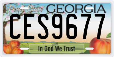 GA license plate CES9677