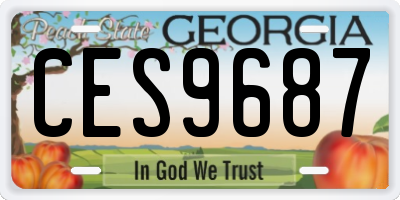 GA license plate CES9687