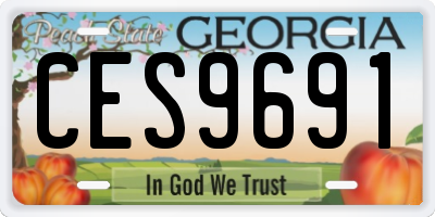 GA license plate CES9691