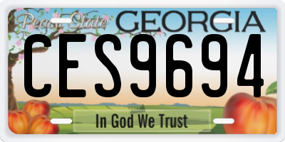 GA license plate CES9694
