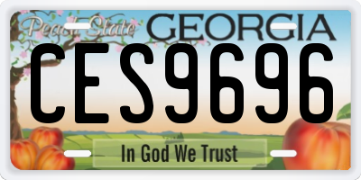 GA license plate CES9696