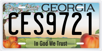 GA license plate CES9721