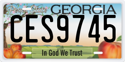 GA license plate CES9745