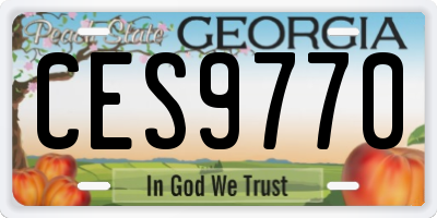 GA license plate CES9770
