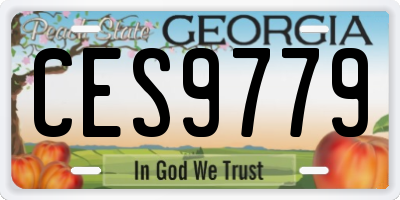 GA license plate CES9779