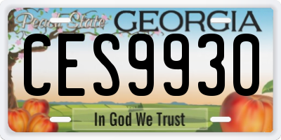 GA license plate CES9930