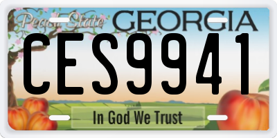 GA license plate CES9941