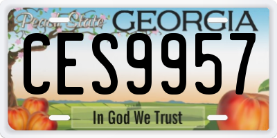 GA license plate CES9957