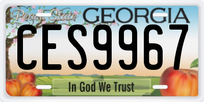 GA license plate CES9967