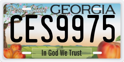 GA license plate CES9975