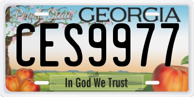 GA license plate CES9977