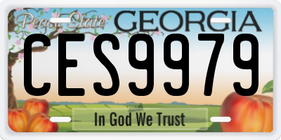 GA license plate CES9979