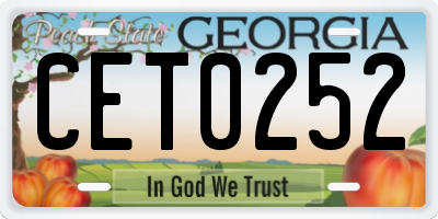 GA license plate CET0252