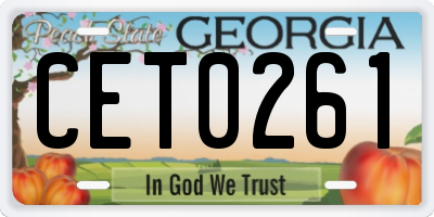GA license plate CET0261