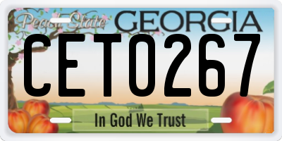 GA license plate CET0267