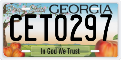 GA license plate CET0297