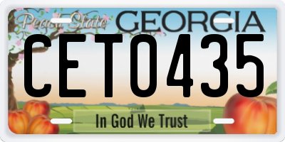 GA license plate CET0435
