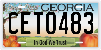 GA license plate CET0483