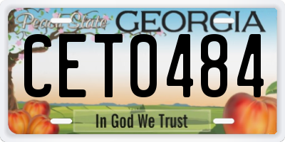GA license plate CET0484
