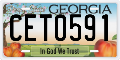 GA license plate CET0591