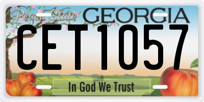 GA license plate CET1057
