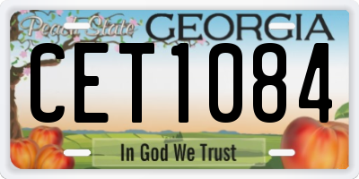 GA license plate CET1084
