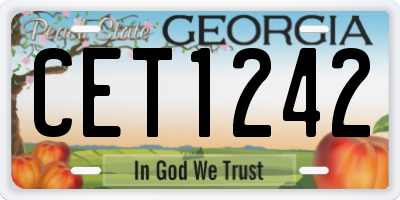 GA license plate CET1242