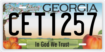 GA license plate CET1257