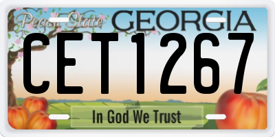 GA license plate CET1267