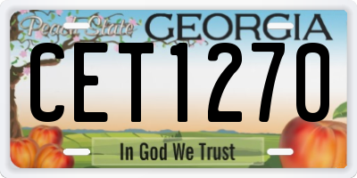 GA license plate CET1270