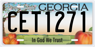 GA license plate CET1271