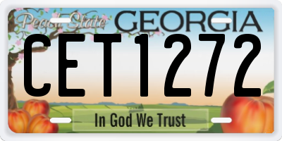 GA license plate CET1272